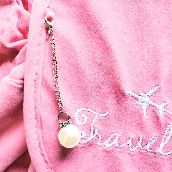 Draw string Rose Pink Charm Cosmetics Makeup Travel Bag - Picture 2 of 9